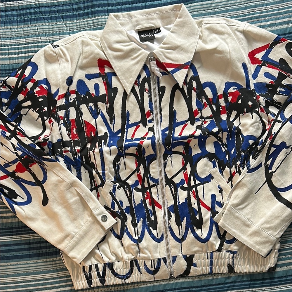 FEWO bomber Abstract Print Jacket